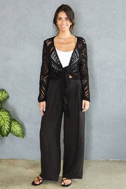 Victoria Crochet Tie Top