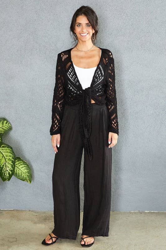 Victoria Crochet Tie Top