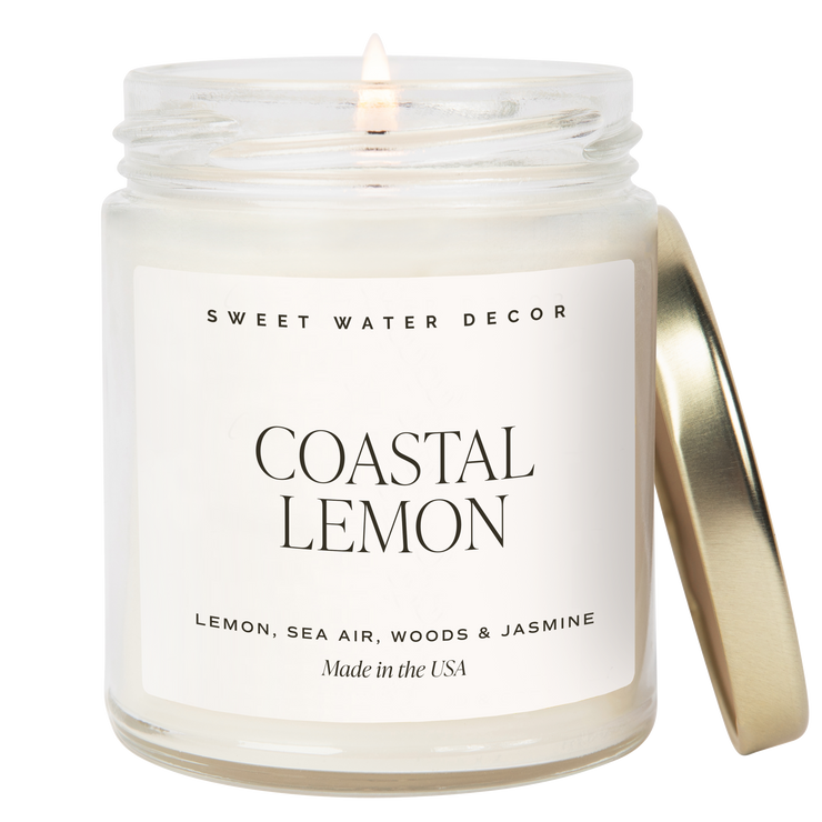 Sweet Water Decor 9oz Soy Candle - Coastal Lemon
