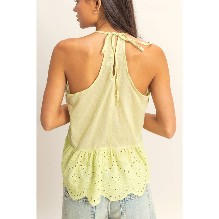 Peplum Halter Top