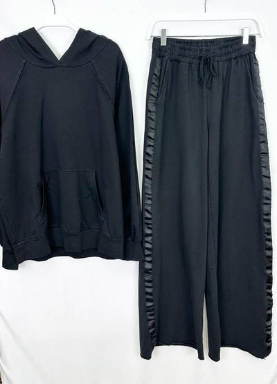 Hana Hoodie and Jogger set with ribbon stripe on legs