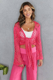 Victoria Crochet Tie Top