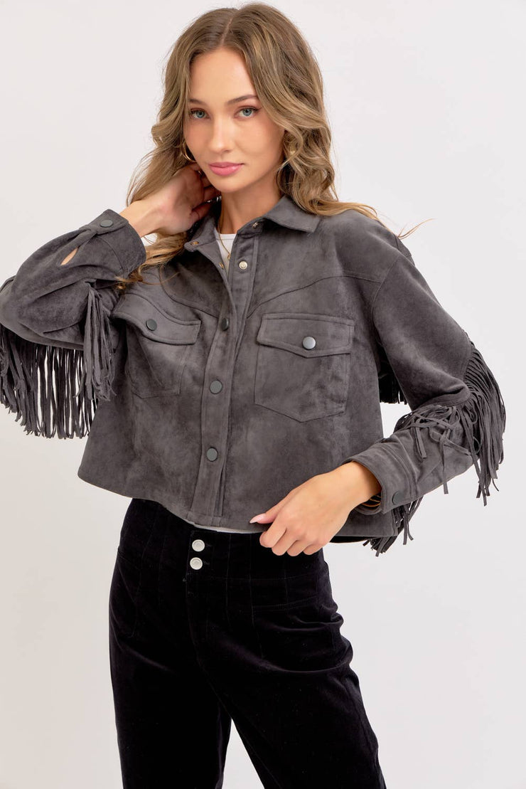 Winona WESTERN-INSPIRED SUEDE SHACKET