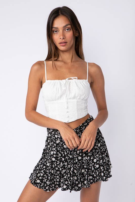 Eyelet Crop Top