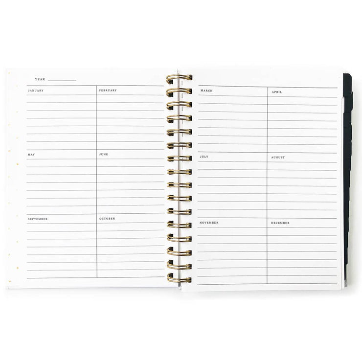 Minimalist Fashion Illustration Undated Planner, 12month