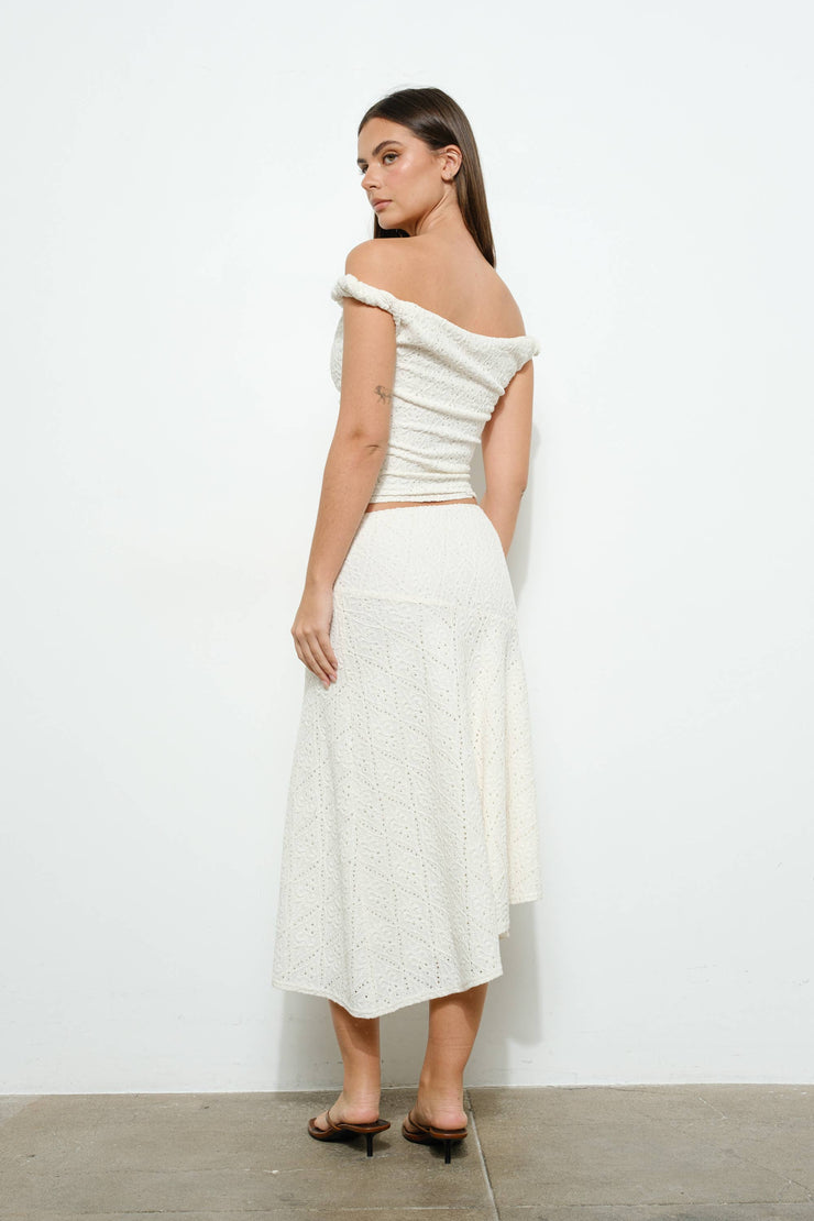 Erin  ASYMMETRICAL  MIDI SKIRT