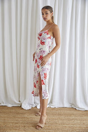 Rosie Floral Midi Cowl Neck Slip Dress