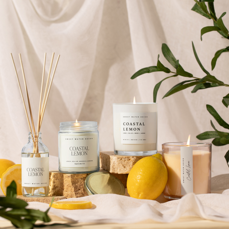 Sweet Water Decor 9oz Soy Candle - Coastal Lemon
