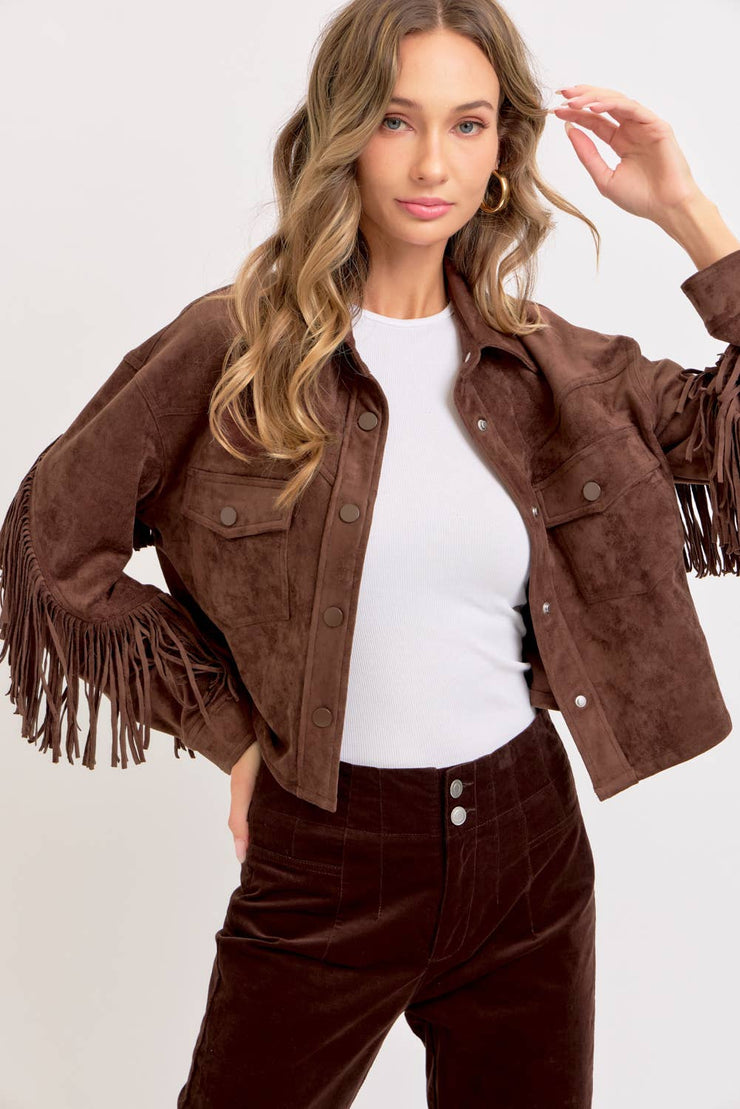 Winona WESTERN-INSPIRED SUEDE SHACKET