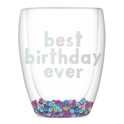 Best Bday Ever Wine Glass