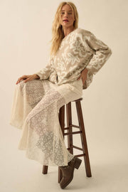 Posie Crochet Lace Fitted Mermaid Maxi Skirt