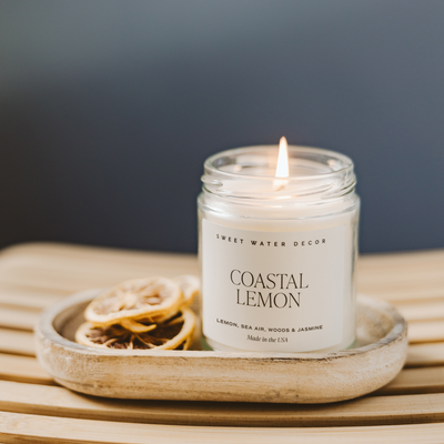 Sweet Water Decor 9oz Soy Candle - Coastal Lemon