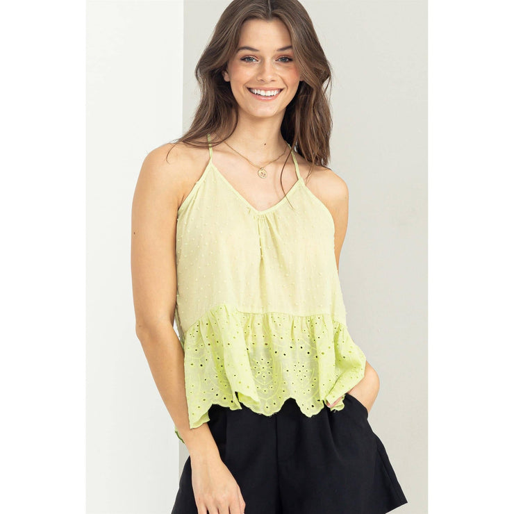 Peplum Halter Top