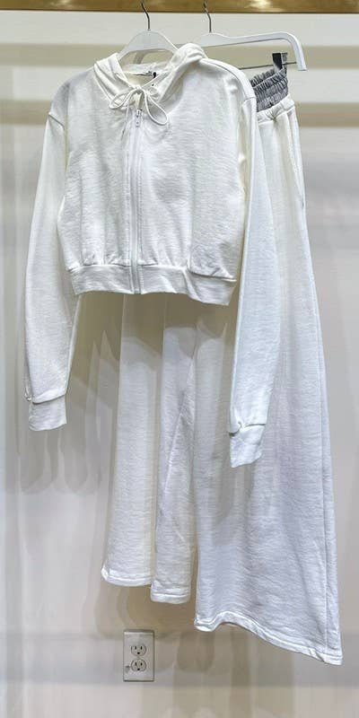 Shanna CROPPED ZIP-UP HOODIE & DRAWSTING PANTS SET