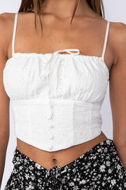 Eyelet Crop Top