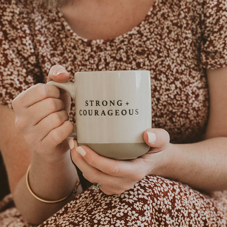"Strong + Courageous" Coffee Mug